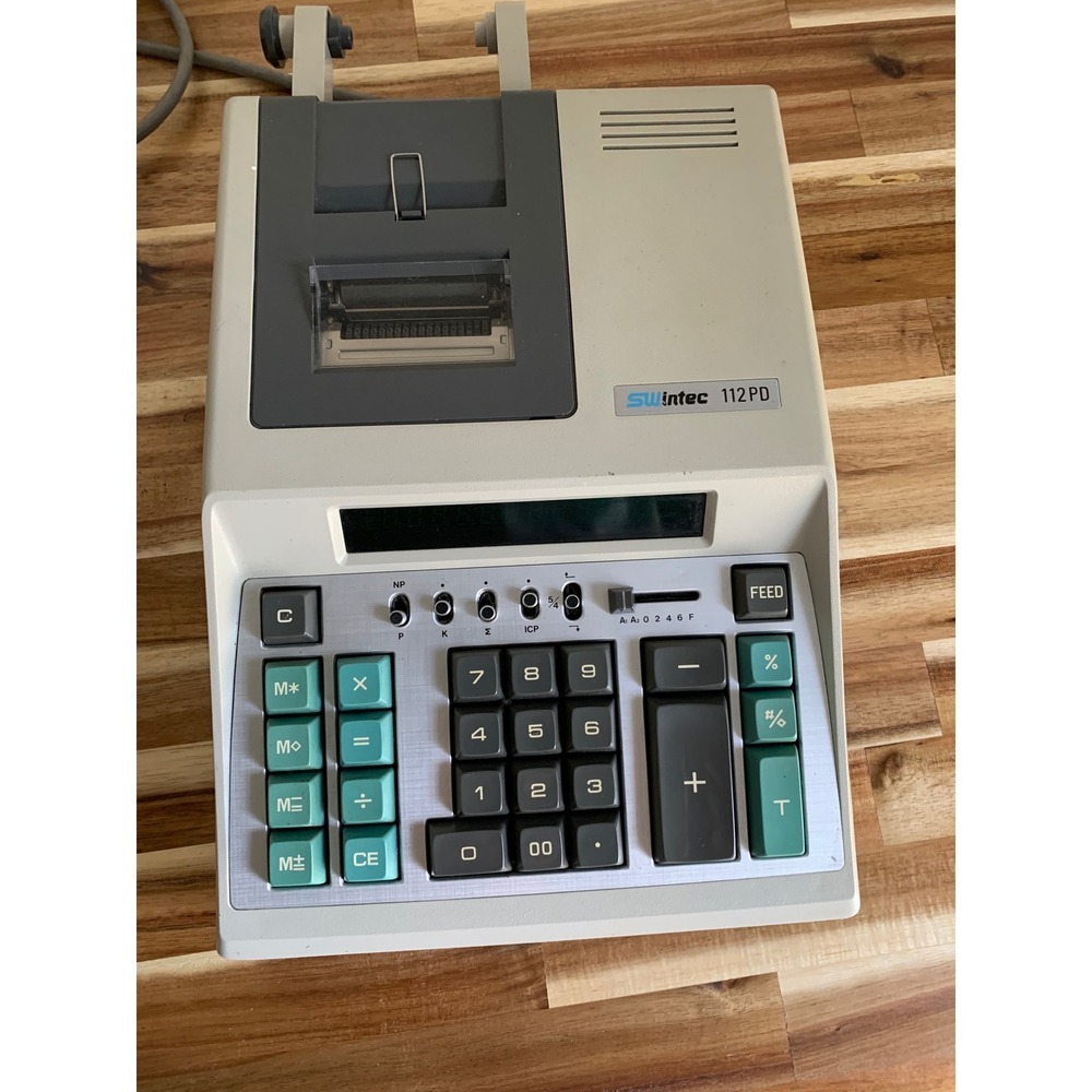 Swintec 112PD Electronic Printing Calculator Vintage Desktop Retro Office